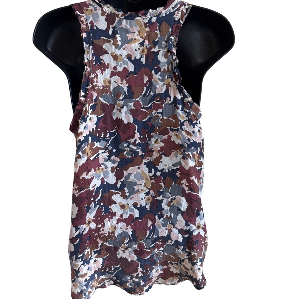 Y2K Abercrombie Floral Pintuck Tank Top Sheer Layering Soft Boho Preppy Vibe S - Picture 6 of 7